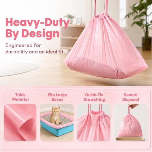 Cat Litter Liners XL Heavy Duty Tear Resistant Litter Box Bags Leak Proof - Image 3
