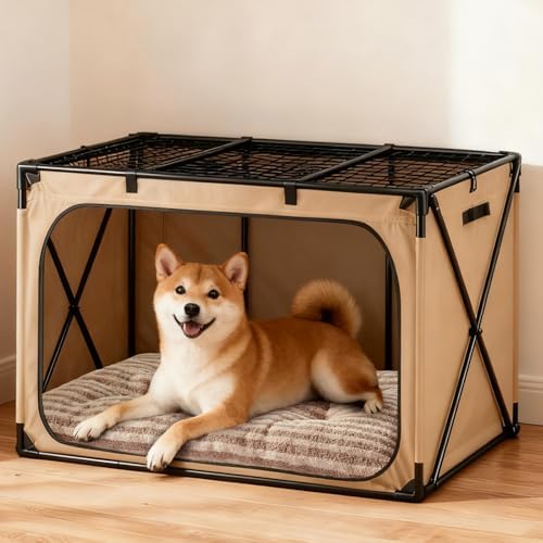 FURTIME Washable Dog Bed Large Sized Dogs, Deluxe Medium Dog Crate Beds - Image 4