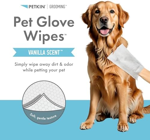 PETKIN PET Glove Wipes Dog and CAT Grooming Wipes - Image 2