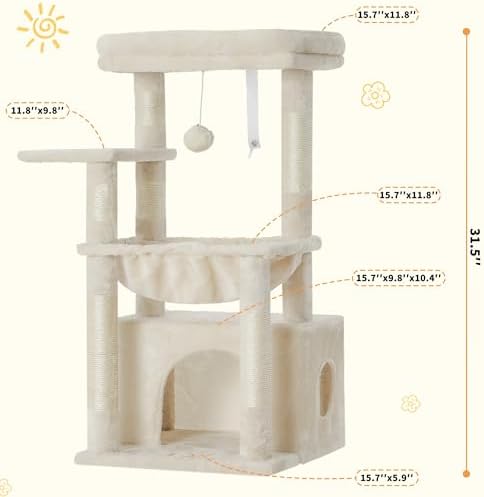 Heybly Cat Tree, Kitten Tower - Image 6