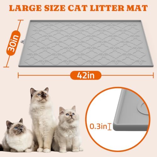 Pawtners Silicone Cat Litter Mat Extra Large 42" X 30" - Image 4