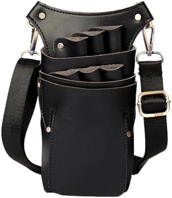Scissor Pouch for Stylist Essentials Tools Bag, PU Leather Salon Hair by Goldwheat