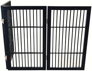 Urnporium Pet Dog Gate Freestanding, Strong Durable Folding Wooden Fence - Image 6