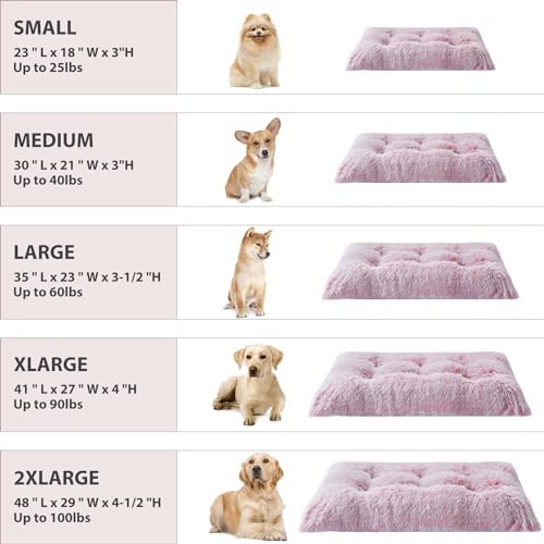 BFPETHOME Dog Beds for Large Dogs, Plush Dog Crate Bed Fluffy Cozy Kennel Pad - Image 4
