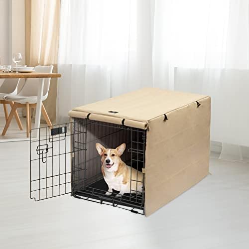 X-ZONE PET Dog Crate Cover Waterproof Kennel Cover, 30 in Beige - Image 5