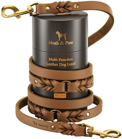 Noah & Paw Hands Free Dog Leash Leather Dog Leash by NoahPaw