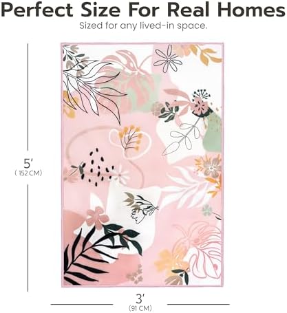 Joiedomi Area Rugs for Bedroom 3x5 Non Slip Small Carpet - Image 2