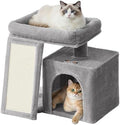 Feandrea Cat Tree, 18.3-in Small Cat Tower, Cute Kittens Condo, Dove Gray by FeandreabySONGMICSHOME