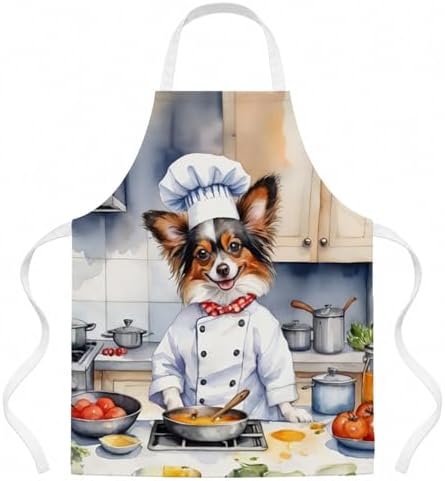 Caroline's Treasures Papillon The Chef Apron Cooking Kitchen Server Baking by CarolinesTreasures