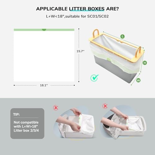 65 Count Cat Litter Box Liners, Compatible - Image 2