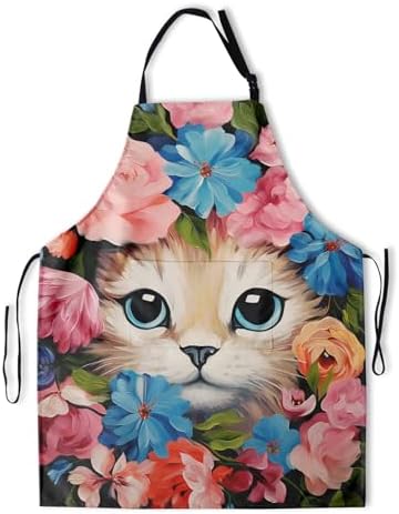 Art Apron with Pocket for Women Men by DZGlobal