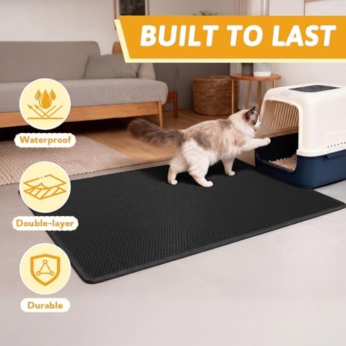 Pieviev Litter Box Mat, Double-Layer Waterproof Design - Image 7