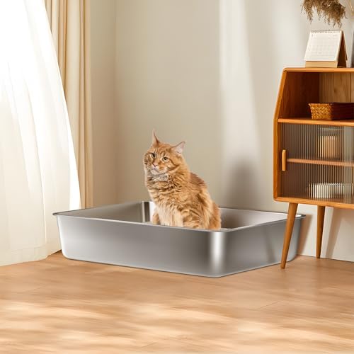 Stainless Steel Litter Box Extra Large, XXXL Metal Litter Boxes - Image 5