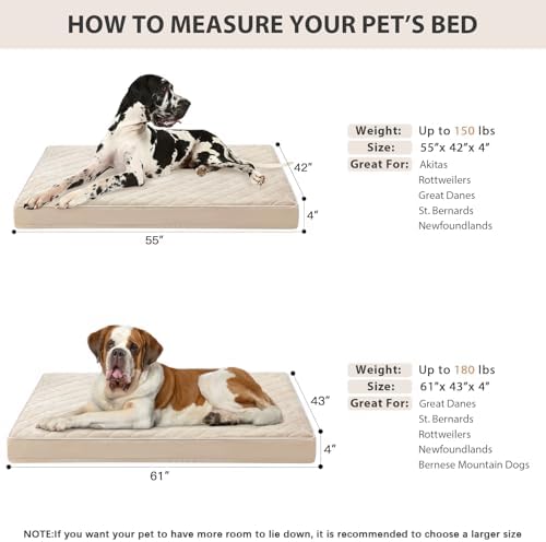 WNPETHOME Orthopedic Giant Human Dog Beds - Image 5