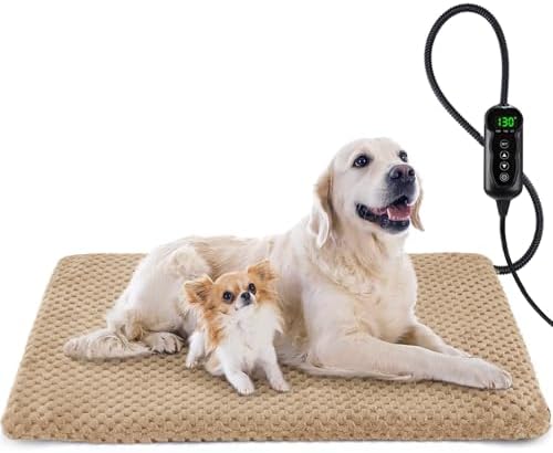 INVENHO Pet Heating Pad for Cats & Dogs, Waterproof, Adjustable Temp by INVENHO