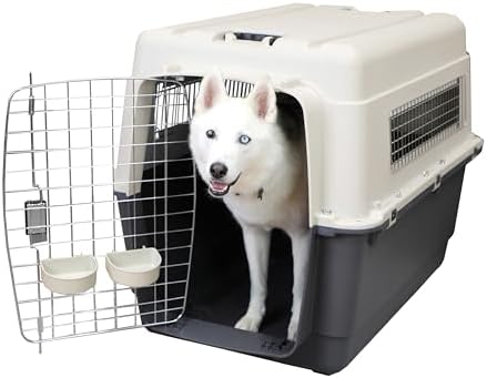 SportPet Airline Compliant XX-LARGE 39" Travel Dog Kennel-Durable Plastic by SportPetDesigns