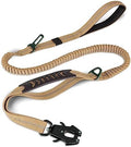 Joytale Tactical Bungee Dog Leash, Shock Absorbing No Pull, Coyote Brown by Joytale