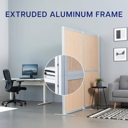 VIVO Flat Wood Freestanding 76 x 66 inch Privacy Panel - Image 6