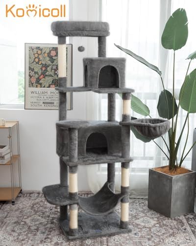 Multi-Level Cat Tree, 69 Inches Tall Cat Tower - Image 4