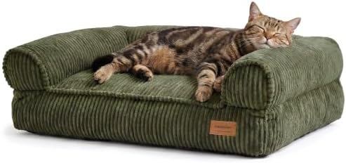 FUKUMARU Dog Couch Bed, Corduroy Cozy Cat Bed, Waterproof, Washable Cover by FUKUMARU