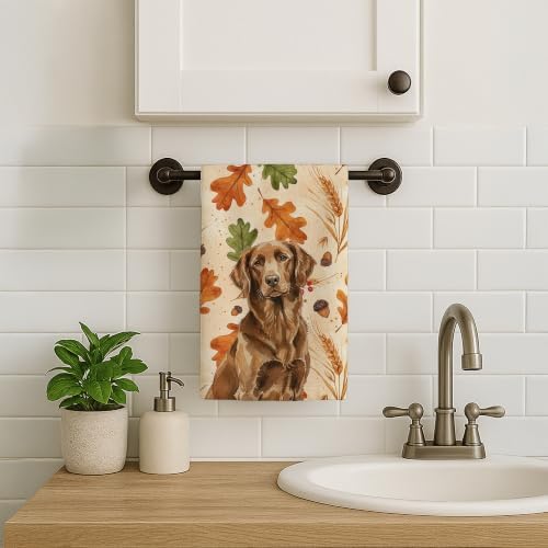 Caroline's Treasures Flat-Coated Retriever Dogs Kitchen Towel 15x25 in - Image 2