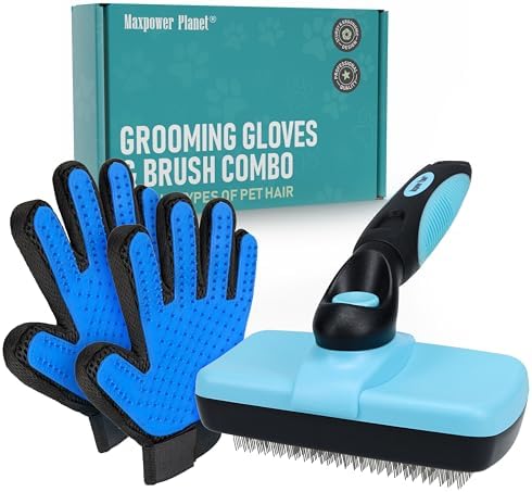 Maxpower Planet Pet Grooming Brush, Shedding Undercoat Rake by MaxpowerPlanet
