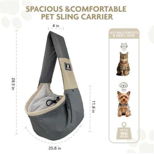 Dog Carrier Sling for Small Dogs & Cats, Puppy Sling Bag - Image 2