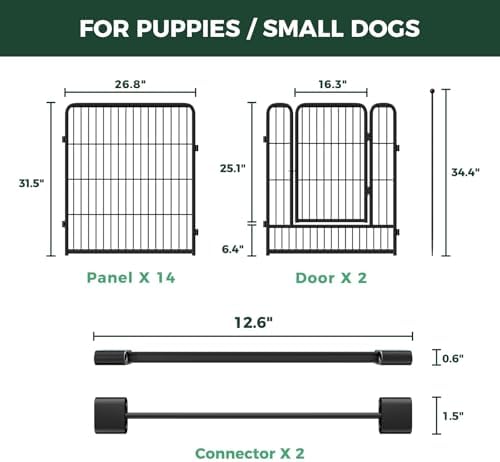 FXW Rollick Dog Playpen with Divider Connectors, 16 Panels - Image 6