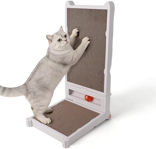 No Assembly Cat Scratching Post, 21.7 Inch Foldable Cat Scratcher by Home
