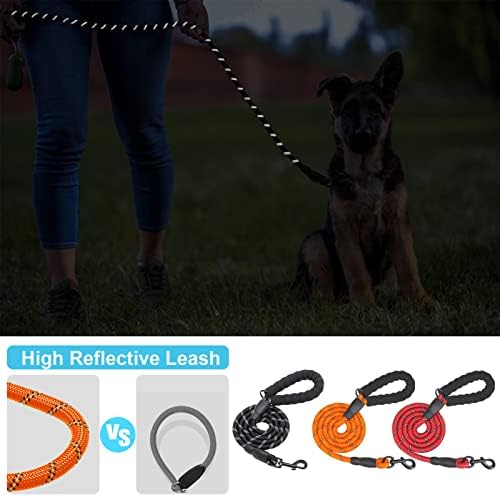 BEAUTYZOO Dog Leash for Large Dogs, 6FT Heavy Duty Rope Leash Bulk, 3 Pack - Image 5