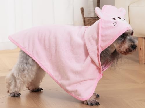 Dog Hooded Bathrobe Towel Fast Drying Absorbent Bath Warm Blanket - Image 5