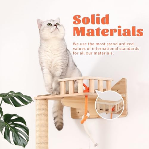Wall Mounted Cat Tree, Cat Wall Shelves - Image 5