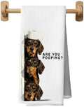 Funny Dachshund Dog Bathroom Hand Towels 16x24 in by Unknown
