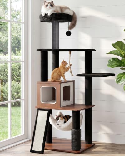 61" Modern Cat Tree, Tall Cat Tower by Purrlato