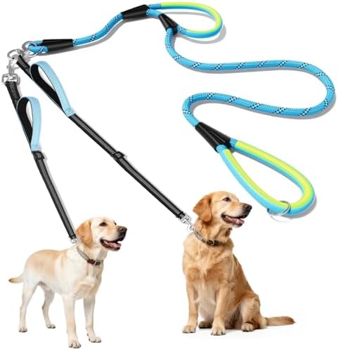 XiaZ Double Leash for Two Dogs No Tangle for Large Medium Dogs by XiaZPet