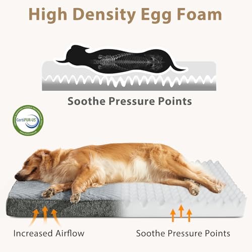 JOEJOY Orthopedic Dog Bed for Large Dogs, Washable Dog Crate Bed Large Sized - Image 3
