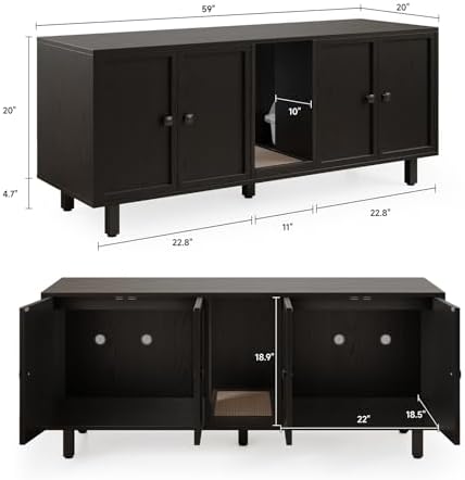 ONBRILL 59 Inches Cat Litter Box Enclosure - Image 2