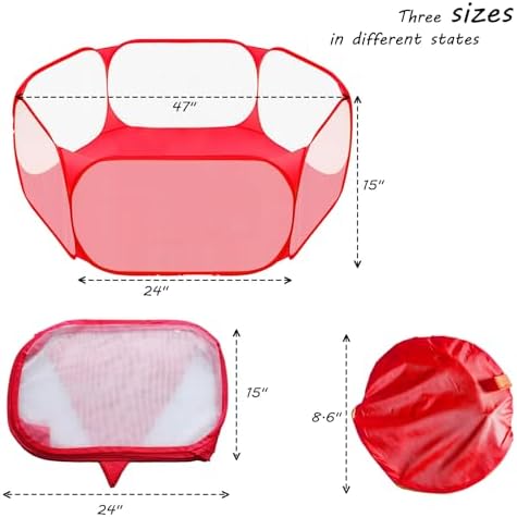 Small Animals Playpen, Portable Pop-up Open Interactive Pet Tent, Indoor - Image 4