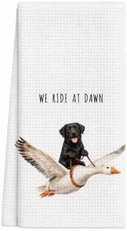 Black Labrador Retriever Kitchen Towels, Cute Hand Tea Towel by DTLGTG