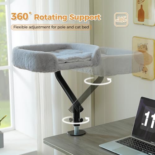 PAWZ Road Cat Desk Bed 360°Rotating Supports to 50 Lbs Cozy Nest - Image 6