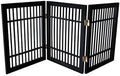 Urnporium Freestanding Wooden Dog Gate – Folding Acacia Hardwood Pet Barrier by Urnporium