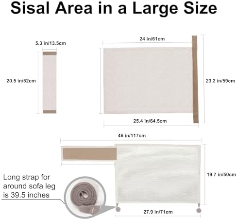 Cat Scratch Sofa Protector, 27.6" L*19.6" W Cat Scratch Furniture Protector Pad - Image 2