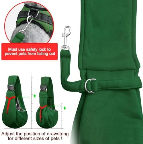 Tomkas Small Dog Cat Sling Carrier Puppy Purse Travel Wrap Soft Crossbody Pet - Image 4