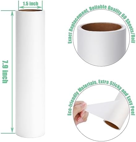 7.9 inch Lint Roller Refills Only, Extra Sticky Tape Roller Refills - Image 4