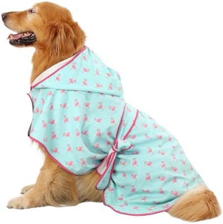 HDE Hooded Dog Bathrobe Quick Dry Towel Wrap by HDE