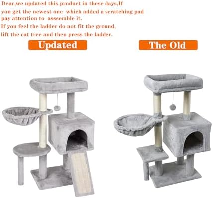 Cute Cat Tree Kitten Cat Tower Condo Furniture Scratching Posts Hammock - Image 4