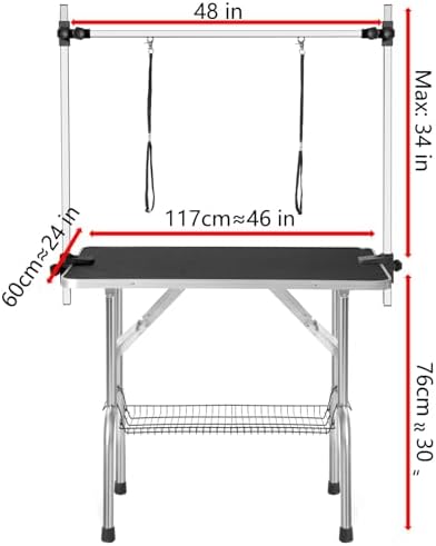 46" Professional Dog Pet Grooming Table, - Image 3