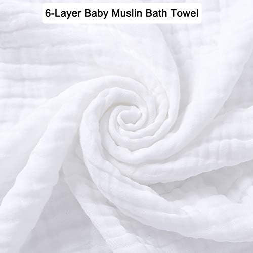 Aablexema Muslin Baby Blanket 6-Layer 43"x43" - Image 4