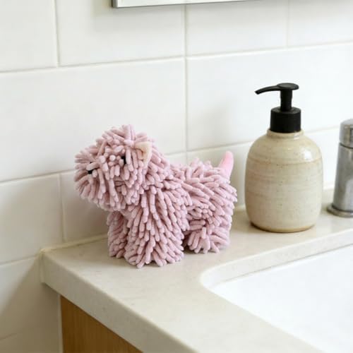 2Pcs Chenille Dog Hand Towel Fuzzy Ball Dog Towel Animal Hand Towels - Image 2