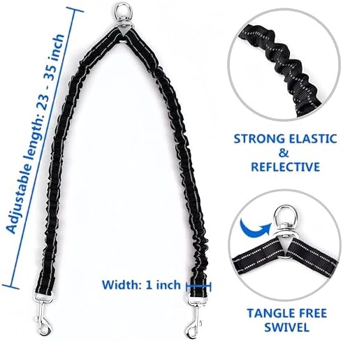 Dual Retractable Dog Leash for 2 Large Dogs, One-button Break and Lock - Image 5